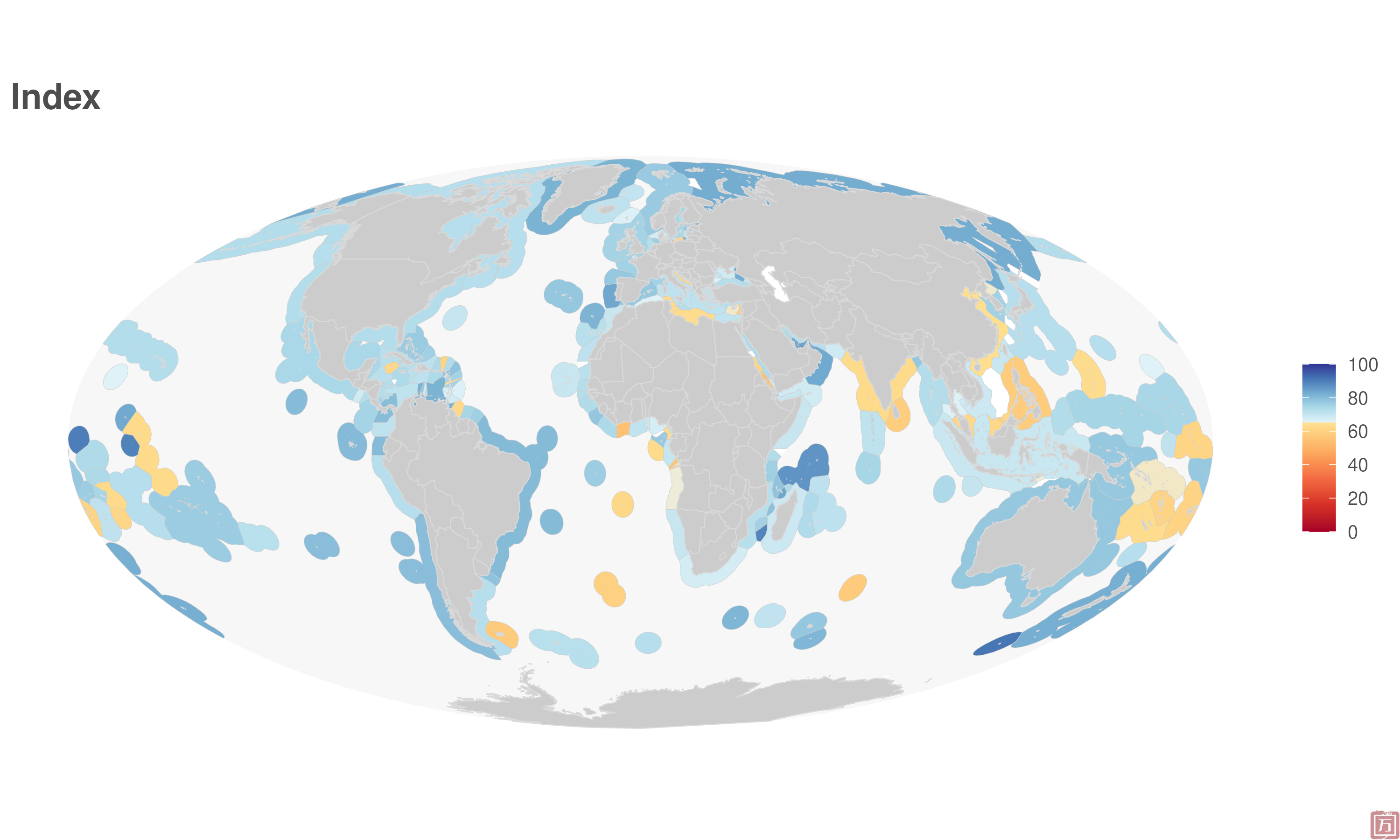海洋健康指数：2023年全球海洋健康指数为73分(图2)