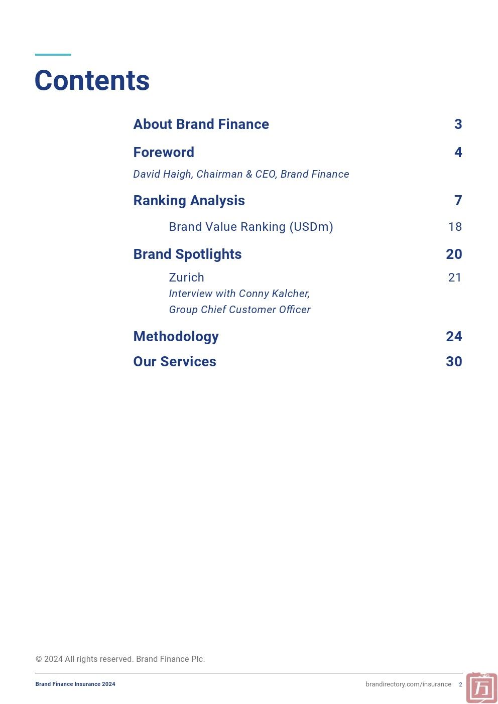 Brand Finance：2024年保险业100强(图2)